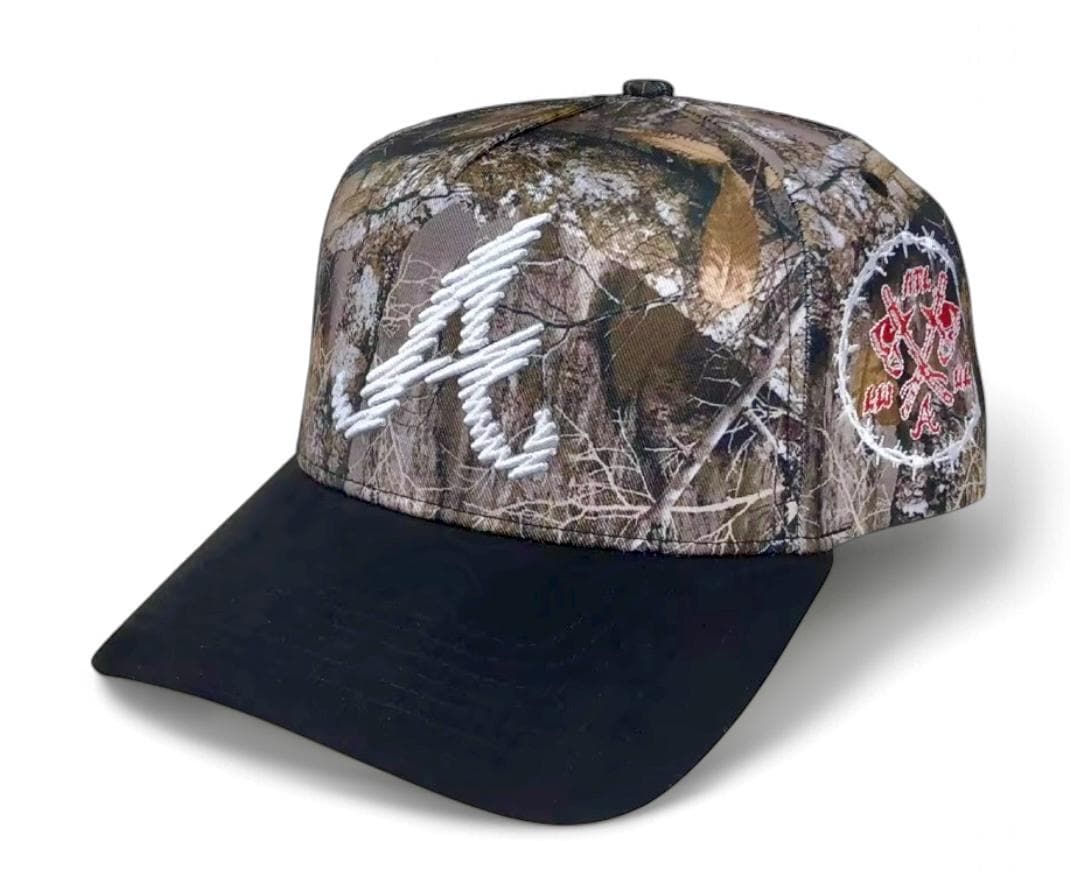 Scribble A Atlanta Braves aangepaste hoed met satijnen zijden voering en suède klep snapback