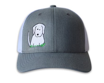 Embroidered Dog Trucker Hat, Unisex Snapback, Animal Lover Gift