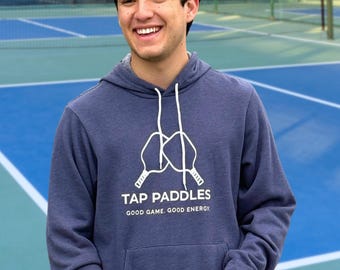 Tap Paddles Pickleball Hoodie, Soft Fleece, Unisex Bella Canvas