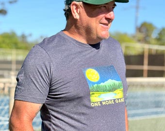 Pickleball Moon T-Shirt, One More Game, Unisex Tee