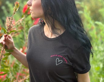 Embroidered Angel Heart T-Shirt, Spiritual Gift