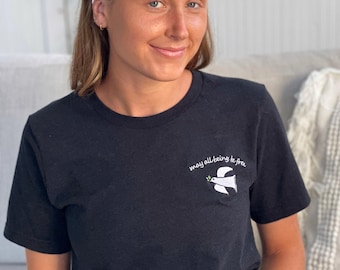 Embroidered Dove T-shirt, Positive Spiritual Message, Unisex Bella Canvas