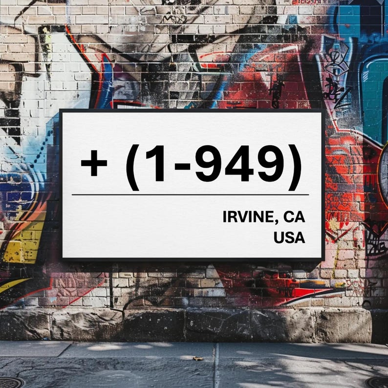 Area Code 949 Design PNG for Irvine California USA - Digital Download ...