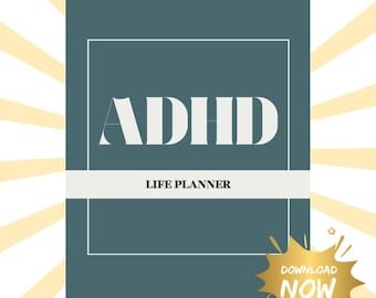 ADHD Life Planner | Printable Mental Health & Productivity Planner | Instant Download PDF | Neurodivergent Organizer