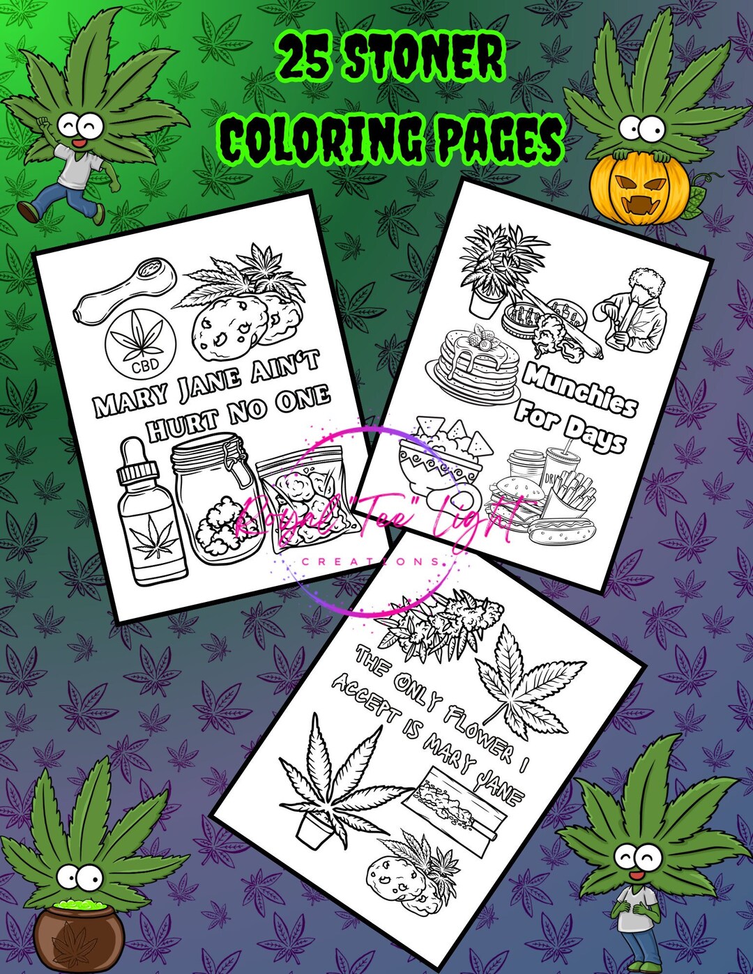 Trippy Tales: Toke. Toke. Pass Coloring Book Unleash Your - Etsy