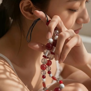 Pomegranite phone wristlet