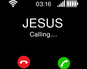 Jesus Is Calling Digital Download Clip Art , Shirts, Mugs, Tumblers, Pillow, Journal, PNG transparent, SVG Colored