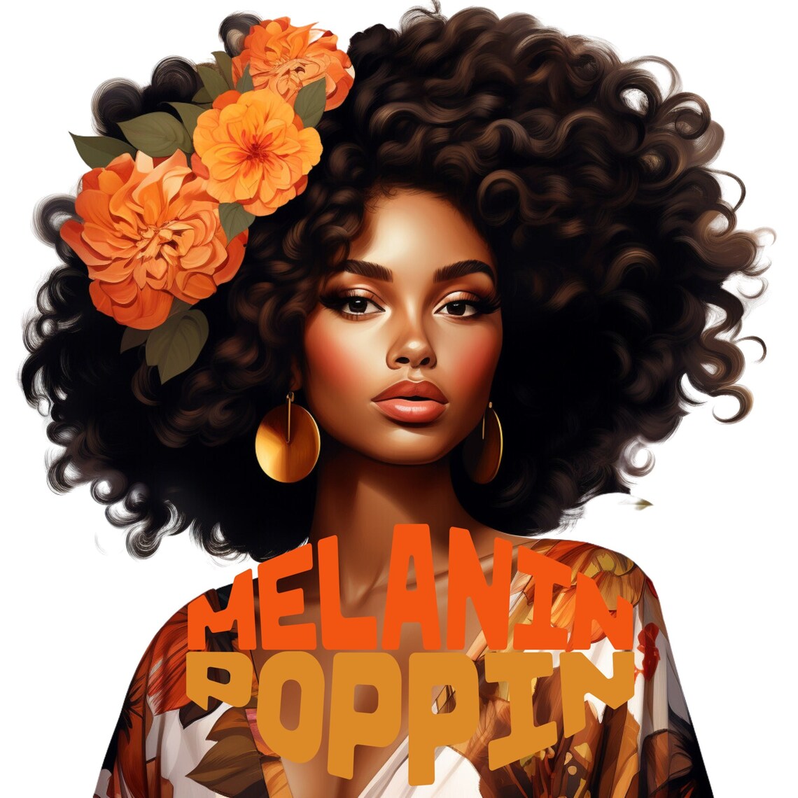 Melanin Poppin Transparent PNG DIY for Mugs Tumblers Shirts - Etsy