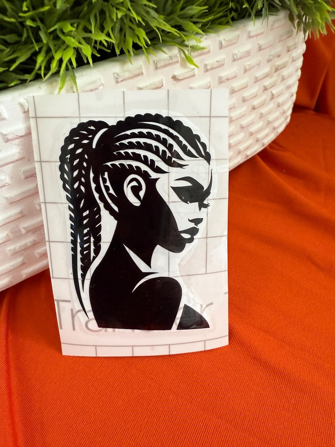 Braided Woman Vinyl Decal: Laptop, Car, Journal Sticker - Etsy