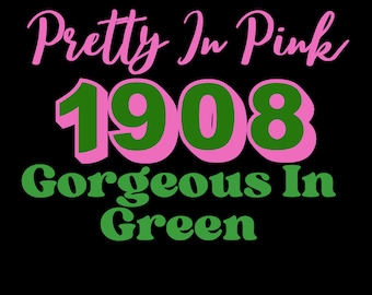 Pretty In Pink | AKA Sorority | Laptop | Tumblers | Mugs | Journal | Transparent | PNG | SVG