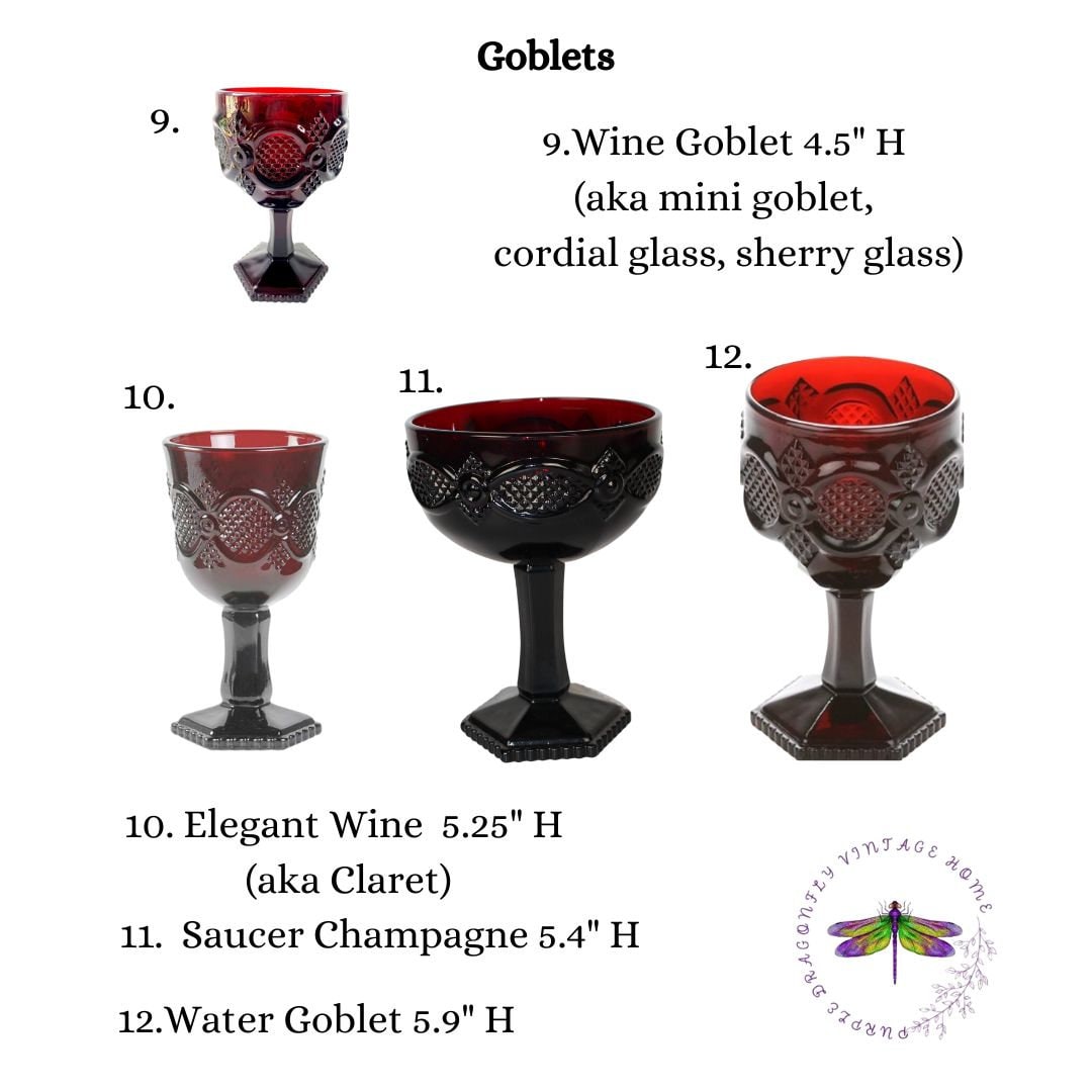 Vintage Avon Cape Cod Ruby Red Glass Dinnerware Collection - Etsy 日本