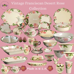 Franciscan Desert Rose Collection *Made in U.S.A. * Large Collection of Vintage Dinnerware* Free Shipping