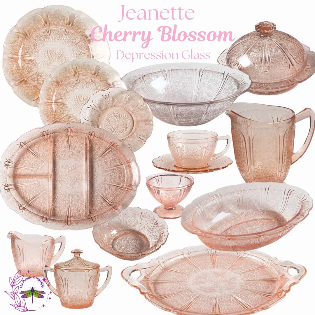 Original Pink Cherry Blossom Depression Glass* Jeanette Glass