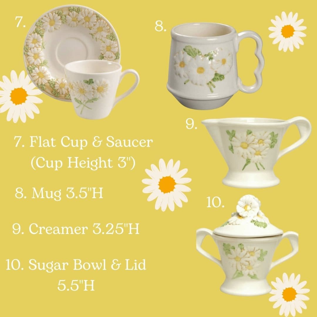 Metlox Sculpted Daisy Vintage Dinnerware - Poppytrail Vernon - Etsy