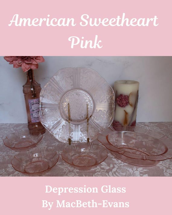 American Sweetheart Pink *depression Glass* Macbeth-evans Glass