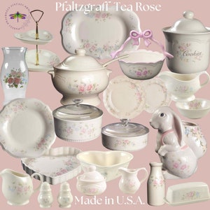 Vintage Pfaltzgraff Tea Rose Replacements *Made in U.S.A. *Stoneware* Cottagecore* Free Shipping