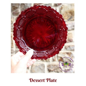 Avon Cape Cod Ruby Glass Dinnerware Set: 23-Piece Place Setting bild 5
