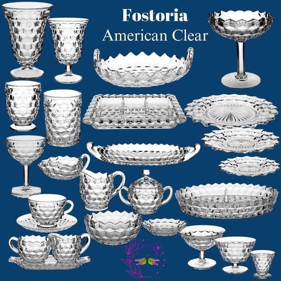 Fostoria American Clear *vintage Glassware* Replacements