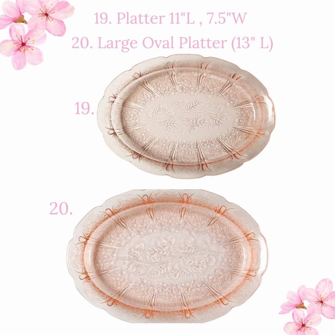 Original Pink Cherry Blossom Depression Glass* Jeanette Glass