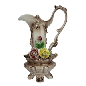 Porcelain Capodimonte Pitcher Vase * Vintage Capodimonte in Excellent Condition* Free Shipping