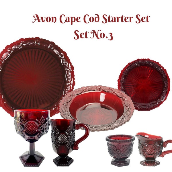 Avon Red Glass Etsy