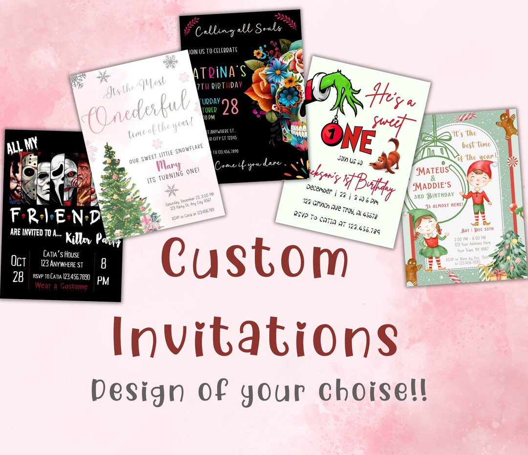 Custom Invitation, Made to Order Invitation, Design Your Own Invitation ...