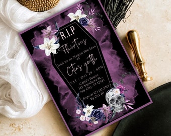 Mystical RIP Thirties Birthday Invitation: Spooky 40th Party (Digital Download)