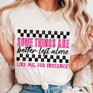 Funny Sarcastic PNG Sublimation Design: Checkered Pink Graphic (Digital Download) image 2