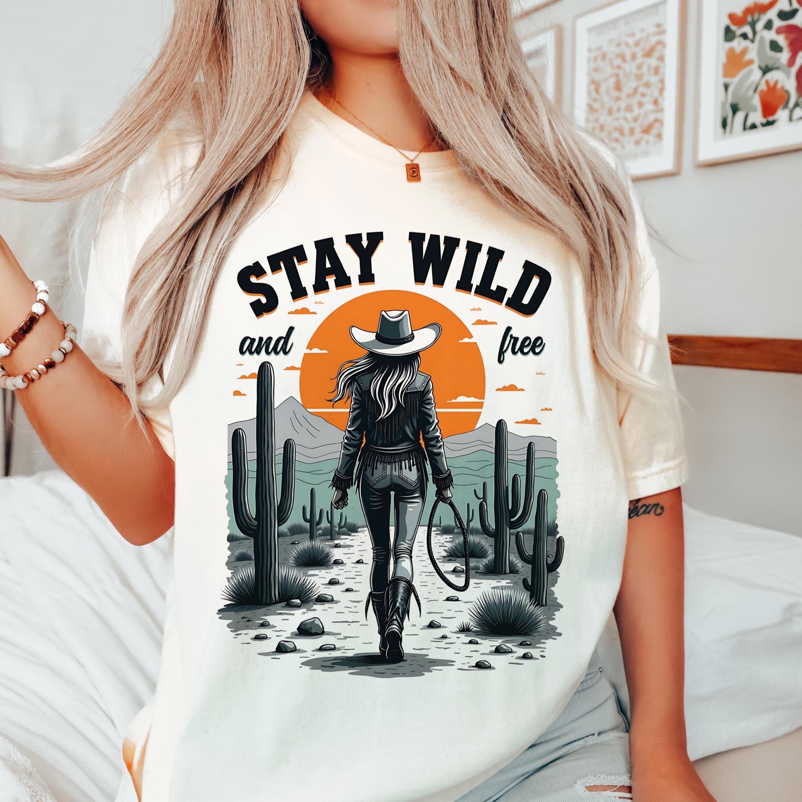 Western Sublimation Design Cowgirl Sublimation Retro PNG Country PNG Cowgirl PNG Boho  Png Wild And Free Png Desert T-shirt Digital Download