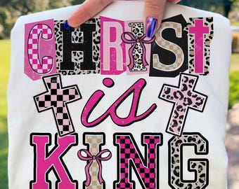 Christ Is King PNG Christian Sublimation Design Digital Download