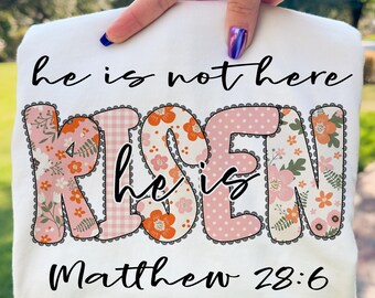 Christian Easter Vintage Floral Lace Png Sublimation Design He Is Risen