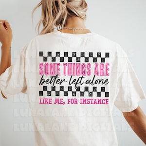 Funny Sarcastic PNG Sublimation Design: Checkered Pink Graphic (Digital Download) image 5