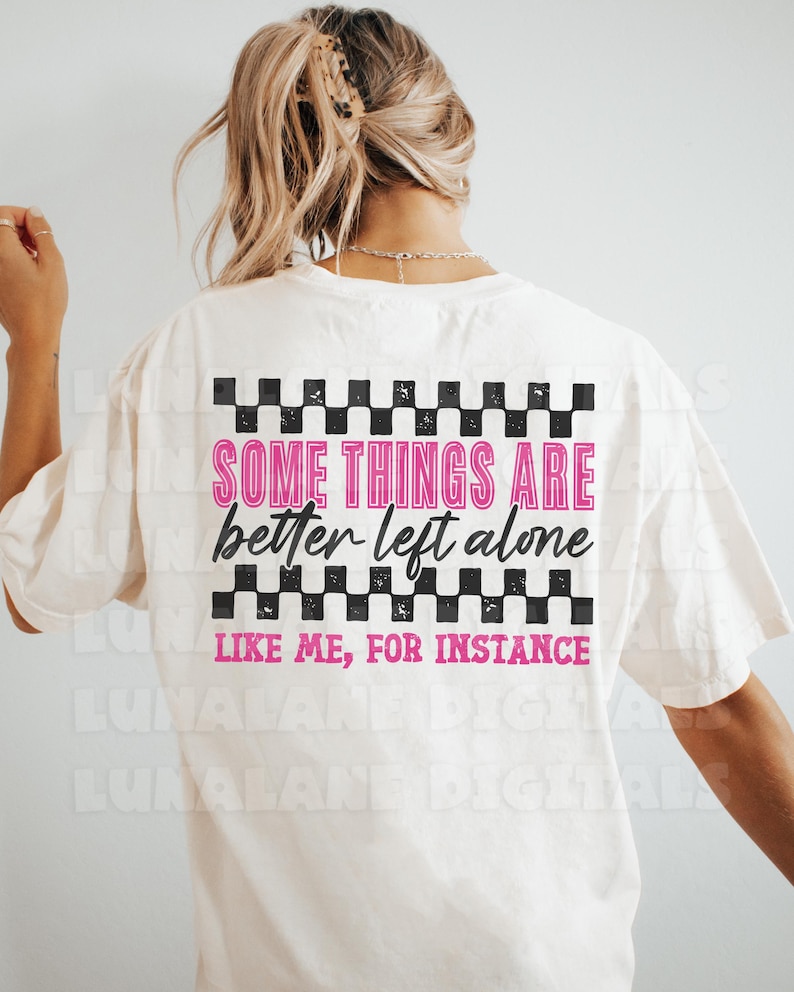 Funny Sarcastic PNG Sublimation Design: Checkered Pink Graphic (Digital Download) image 5