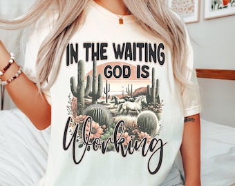 Christian Desert T-Shirt Sublimation Design: Boho Bible Verse (PNG)