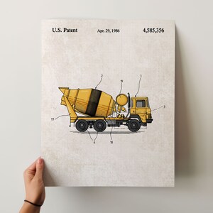 Printable Download: Construction Cement Mixer Patent