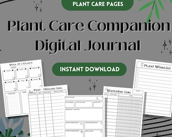 Digital Plant Care Journal | Track Growth, Watering, and More | Garden Planner & Houseplant Tracker