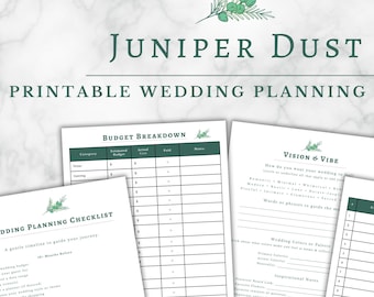 Wedding Planner Printable Bundle: Canva Template, Checklist, Budget (PDF Download)