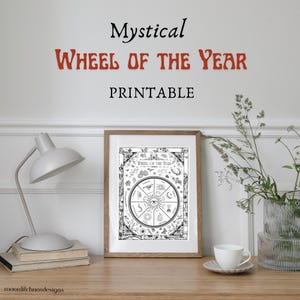Wheel of The Year Printable Art: Witchy Pagan Decor (Digital Download)