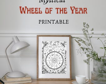 Wheel of The Year Printable Art: Witchy Pagan Decor (Digital Download)