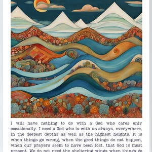 Madelyn L&#39;Engle Quote Folk Art Style | &#39;God&#39;s Unwavering Presence&#39;