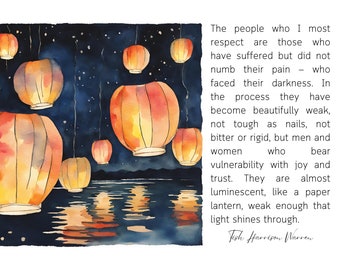 Embracing Vulnerability with Joy | Tish Harrison Warren Quote Art