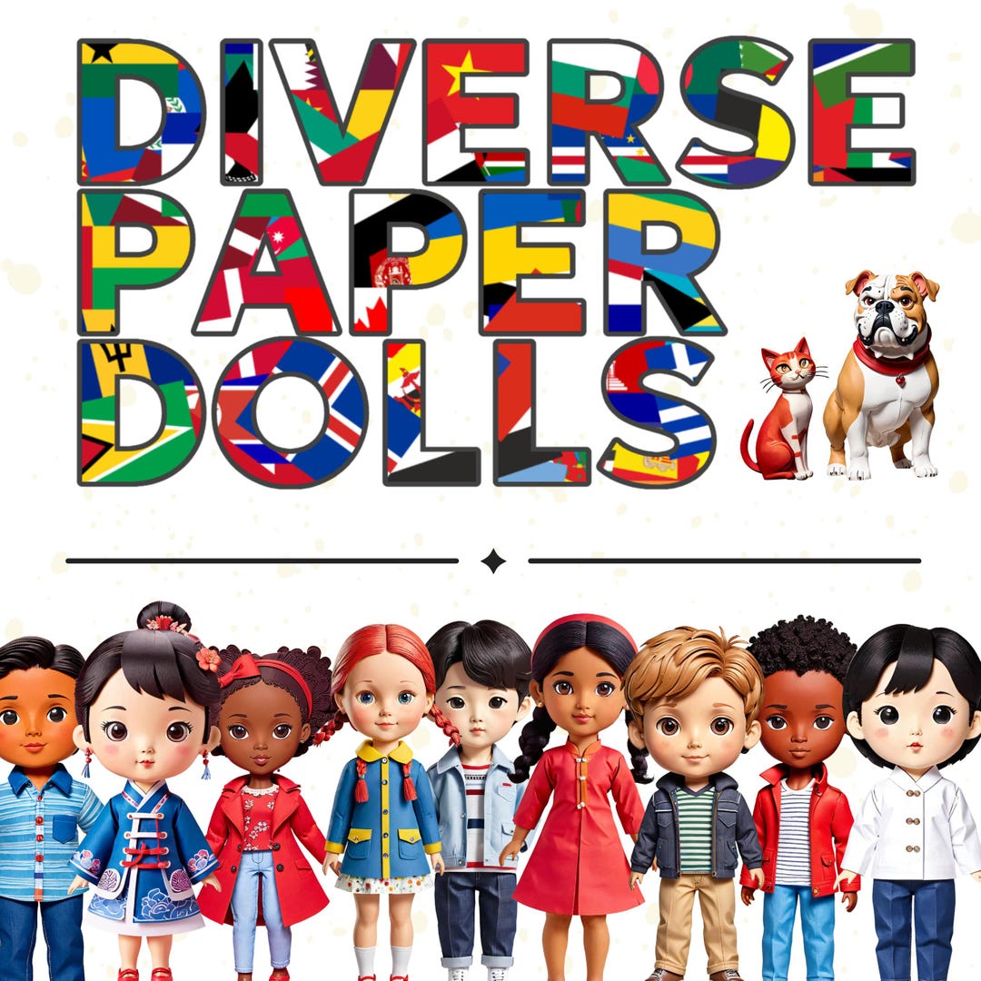 Diverse Kids Paper Dolls | Modern Children From Around the World ...