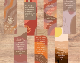U2 Lyrics  | Musical Inspiration for Reading | Instant Digital Download