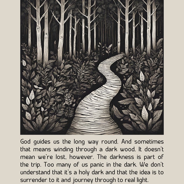 Navigating the Holy Dark | Sue Monk Kidd Quote Art