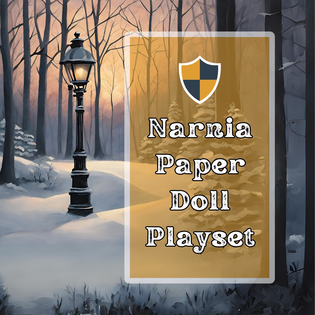 Narnia Paper Doll Playset Pevensie Children, Aslan, Reepicheep, Mr