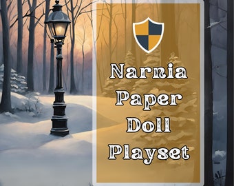 Narnia Paper Doll Playset: Aslan, Pevensies, Backdrops (Digital Download)