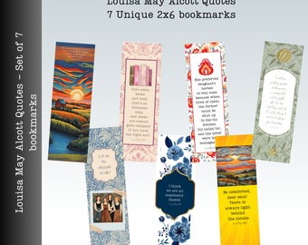 Louisa May Alcott Quotes Bookmarks | Little Women fans | Instant Digital Download