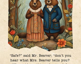 Mr. and Mrs. Beaver Narnia Quote Art (5x7 Digital Download)