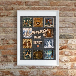 Narnia Folk Art Print: "Courage, Dear Heart" C.S. Lewis (Digital Download)