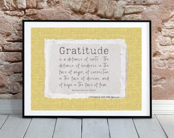 Gratitude Quote Print - Barbara Brown Taylor Saying (Digital Download)